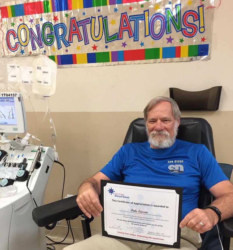 sdbloodbank's tweet photo. π Dale reached a 40 gallon milestone! #WhoseLifeWillYouSave https://t.co/B78z4SlEGg