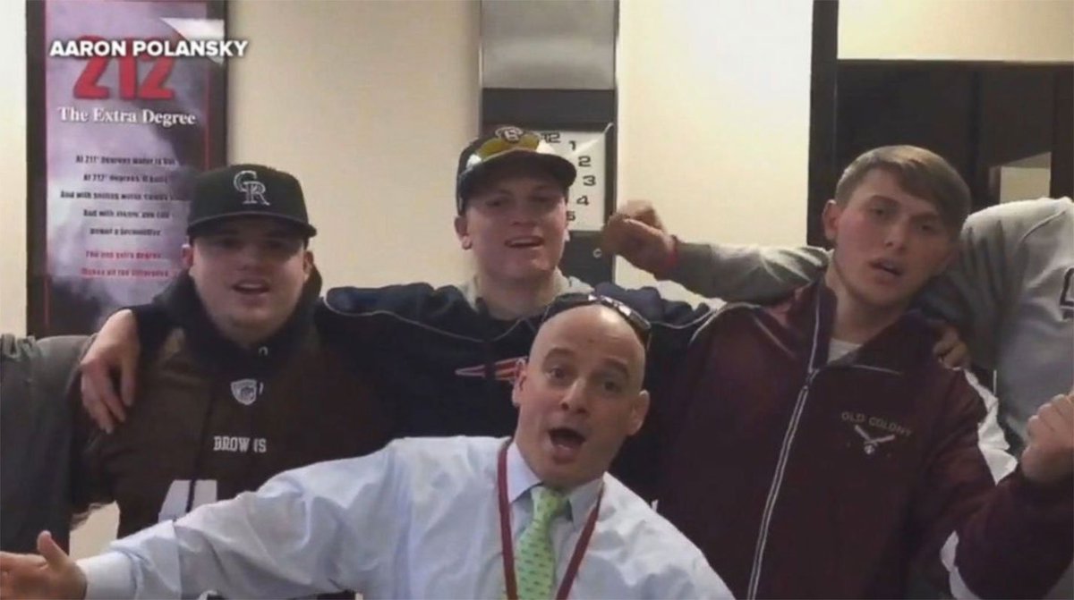 ABC's tweet image. Massachusetts school superintendent announces snow day in music video. "It's just a unique way to connect with kids" abcn.ws/2n70EiV