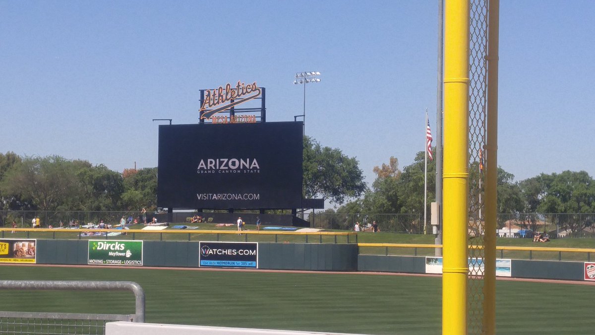 RoxAddict's tweet photo. Day 5. Hohokam Stadium, Mesa. @Rockies Vs Oakland Athletics. #SpringTraing2017 #GoRox #RoxSpring https://t.co/Vnpy5G2Gtq