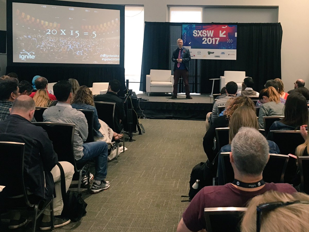 Checking out #ignitesxsw Stories of transforming work in the modern world.