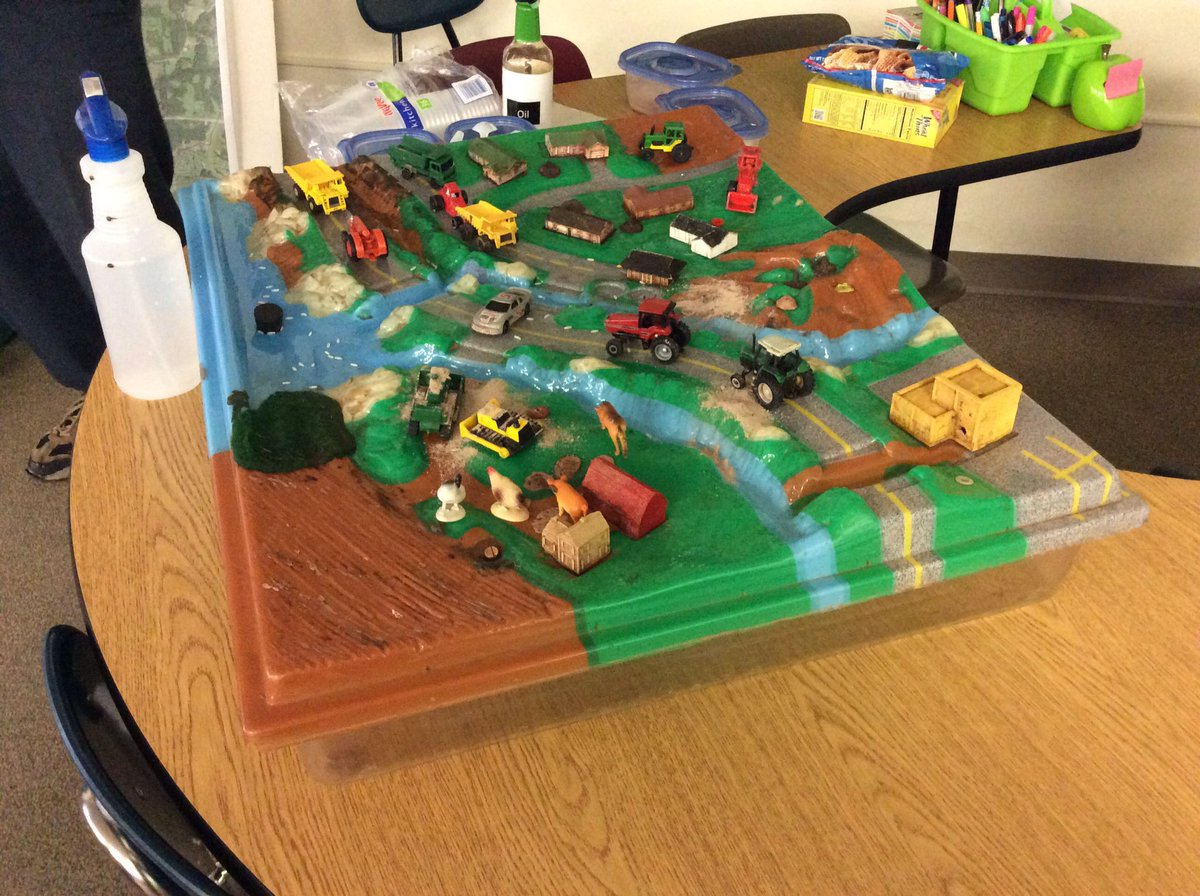 MissStone12's tweet photo. Learning about watersheds, erosion and deposition! #essdexcels https://t.co/2IEJkD5Tmj