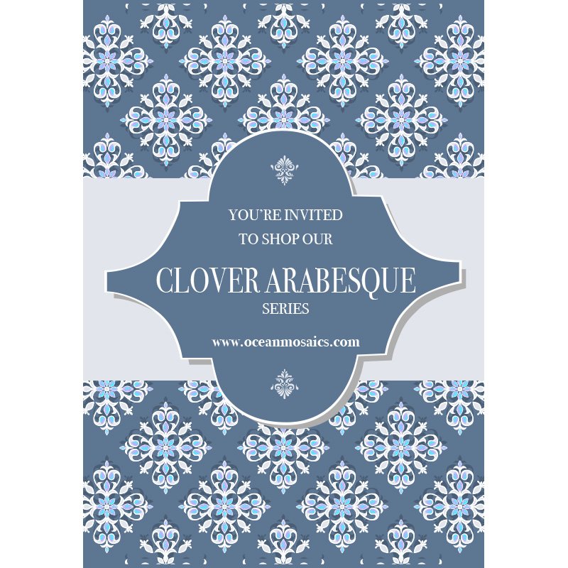 OceanMosaics's tweet photo. #interiordesignideas Because you're special! Shop our exquisite Clover Arabesque mosaic glass tile  #moroccan #arabesque #designerpick https://t.co/hDwZLPfpOb