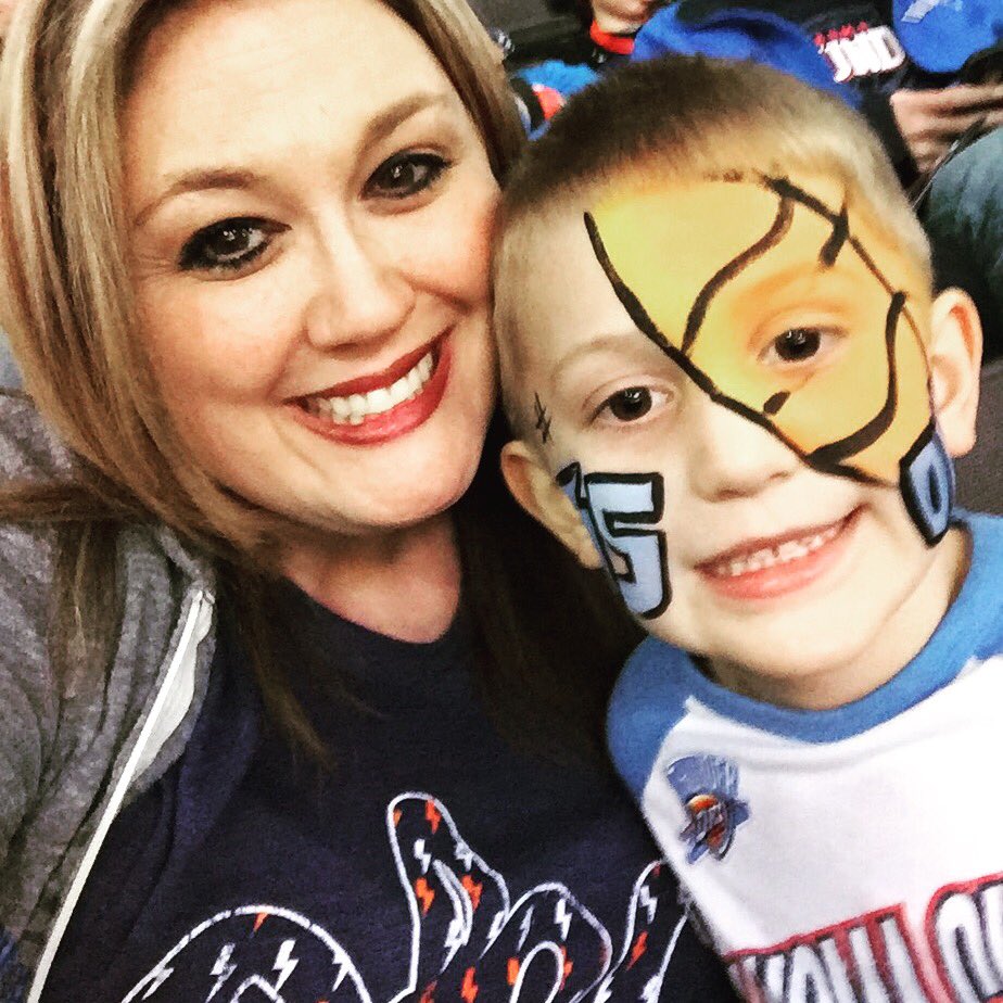 One of my favorite pics of us Thundering Up! #OKCSeatSweepstakes