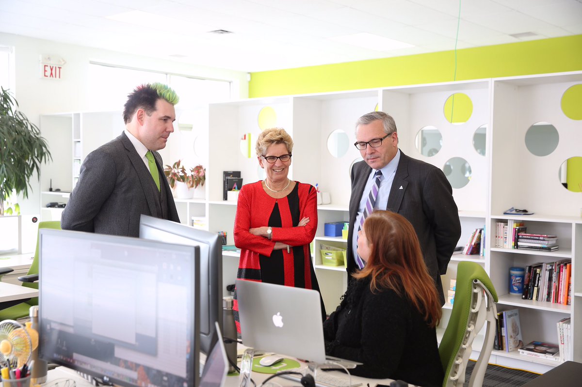 Kathleen_Wynne's tweet photo. Great discussion at @treefrog today! Thanks for the ideas on how gov can support innovative companies &amp; help them continue their work! https://t.co/L4kF8zHBMm