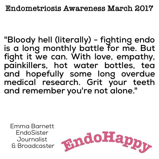 _EndoHappy's tweet photo. Thank you @Emmabarnett for this great quote for #endometriosisawareness 💛💪🏼 welcome to our #endofightclub Xx https://t.co/bhvoNRqAy6