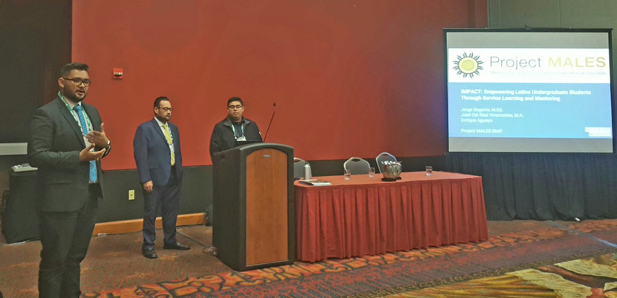 VictorSaenzPhD's tweet image. Our @ProjectMALES team presenting on our IMPACT #servicelearning course at #NASPA17 @UTAustin @utexascoe @UTexasPHEL