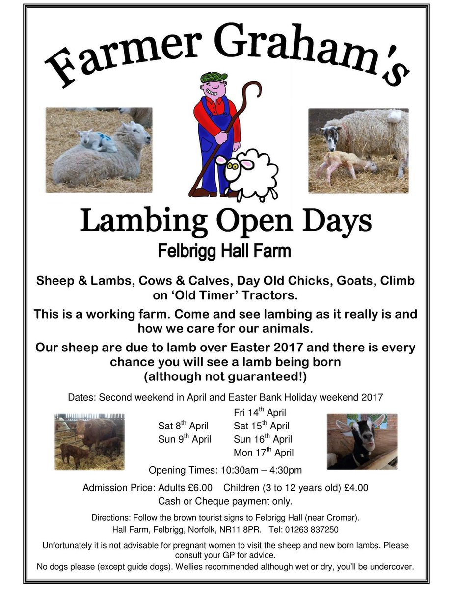 All the details you need! #farm #lambing #norfolk #cromer #easter