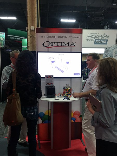 Optima_Graphics's tweet image. Booth#1757 has: Panoramic Lightboxes, InStep carpet, 4K Print Technology, NEXT Backlits &amp;amp; Gum Balls! Come By! #colorthatpops #exhibitorlive
