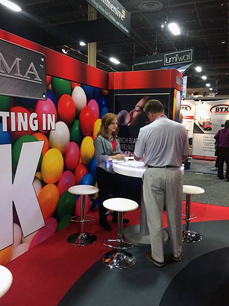 Optima_Graphics's tweet image. Booth#1757 has: Panoramic Lightboxes, InStep carpet, 4K Print Technology, NEXT Backlits &amp;amp; Gum Balls! Come By! #colorthatpops #exhibitorlive