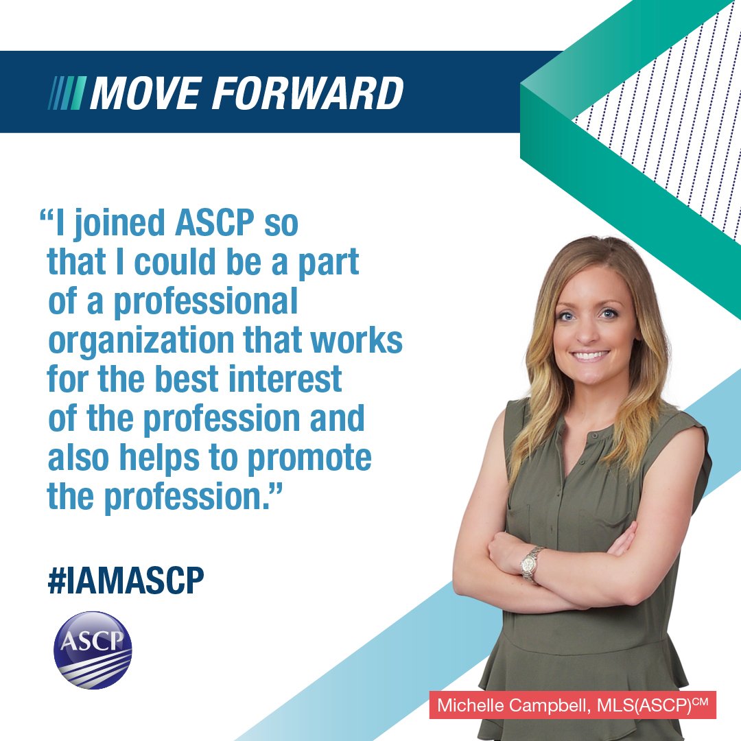 Blair_Holladay's tweet photo. Michelle Campbell, MLS(ASCP)CM, shares why she’s an @ASCP_Chicago member. https://t.co/vAq6T3BN7P #IAMASCP #strongertogether https://t.co/M9LMwMIQ8o