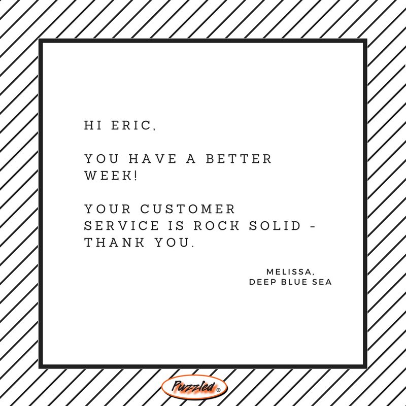 PuzzledInc's tweet photo. Eric has done it again with his amazing #customerservice! #Shopwholesale #PuzzledInc. https://t.co/4VfQJZqSrQ