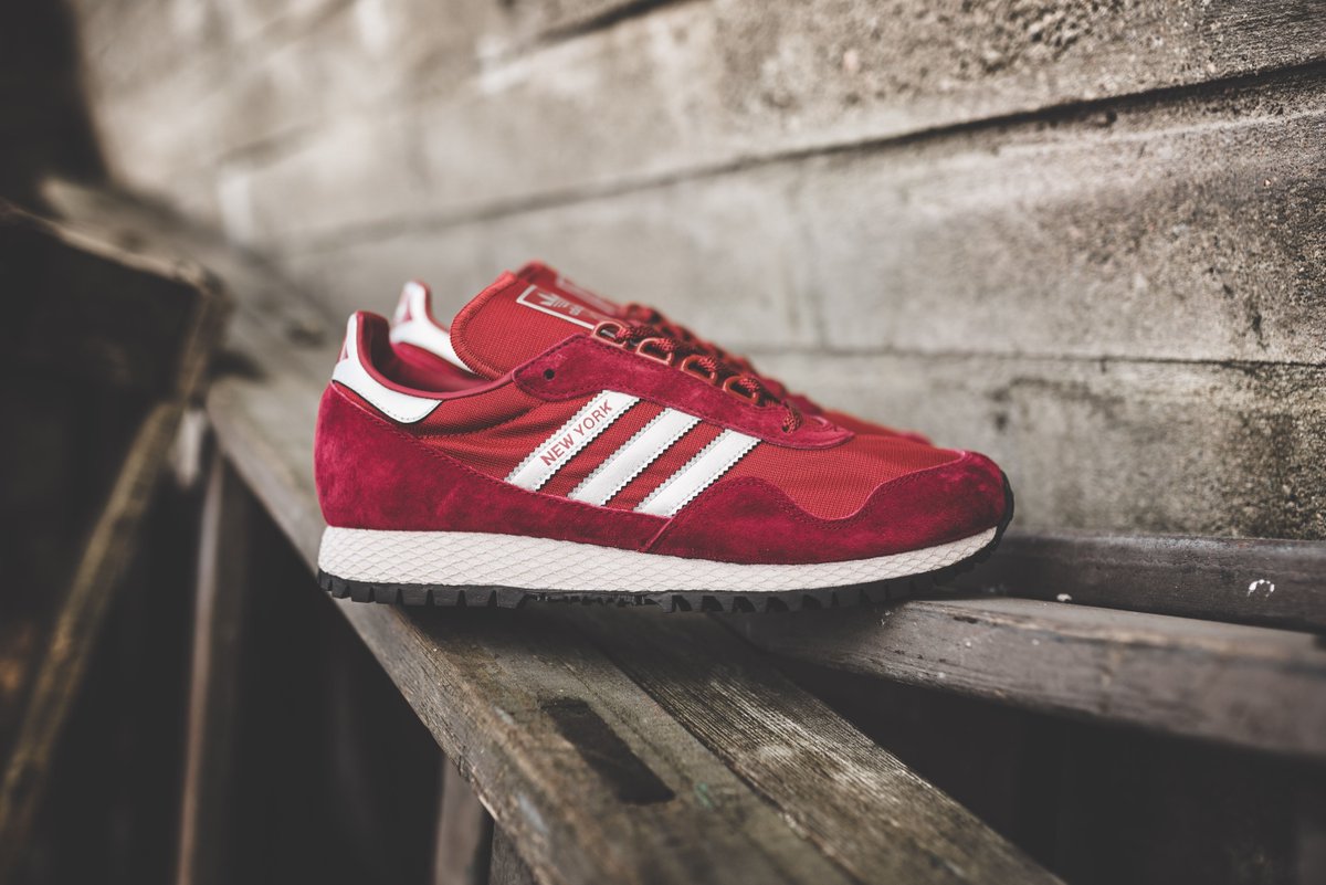 adidas new york trainers burgundy