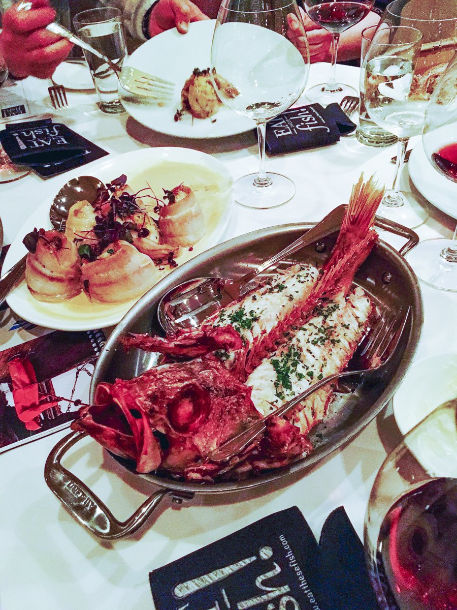 BeringFisherman's tweet image. This one's for you, @hawaiifitz! Whole Shortraker rockfish, alongside Dungeness-stuffed Petrale. bit.ly/2n7lYEY @chefscollab