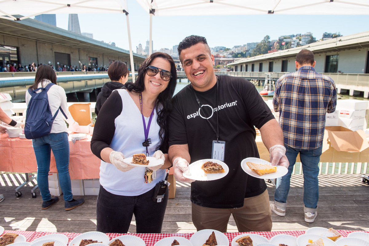 exploratorium's tweet image. Happy #PiDay2017 🍰🍰🍰 (And Einstein&apos;s birthday) 
Irrationally yours,
