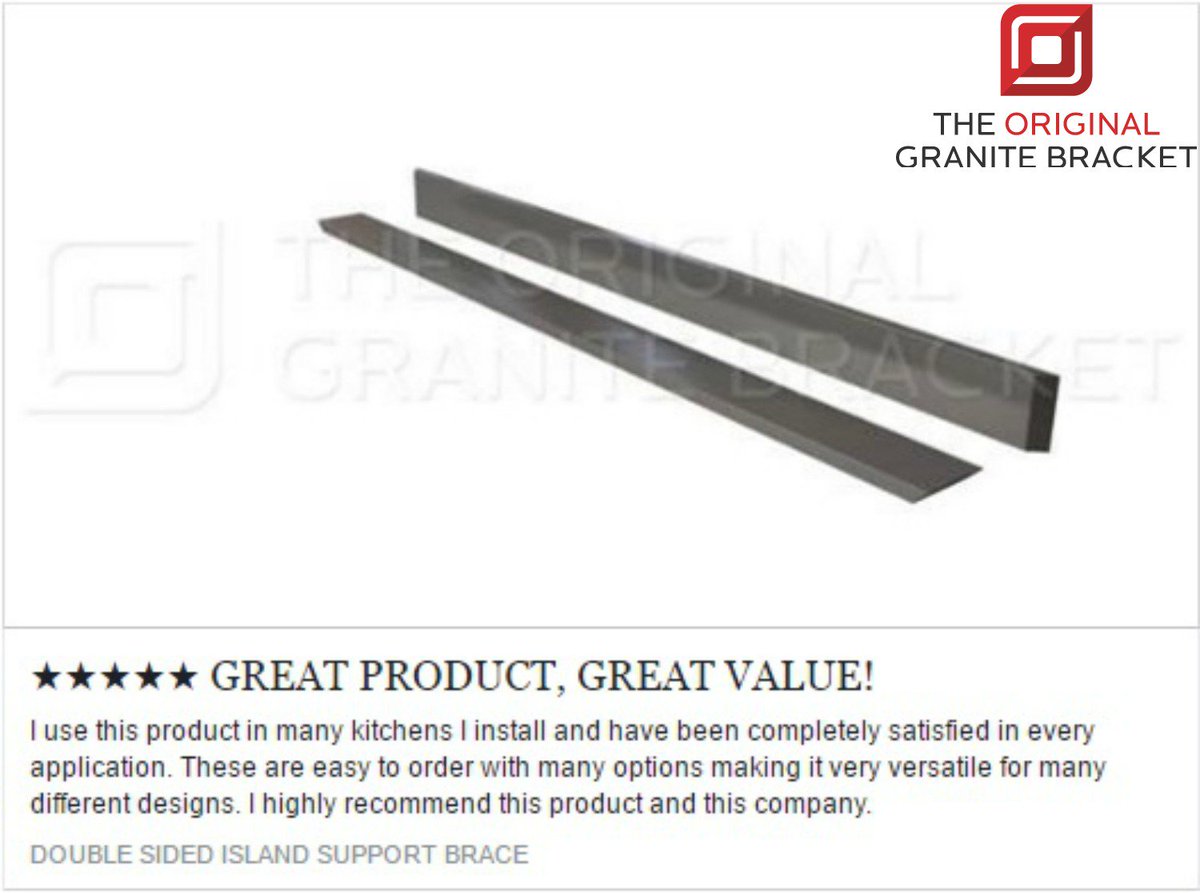 GraniteBracket's tweet photo. #CustomerReview Double Sided Island Support #greatproduct #greatvalue #easytoorder #highlyrecommend #fivestar #granitesupport #countertop https://t.co/qXptkt7lcQ