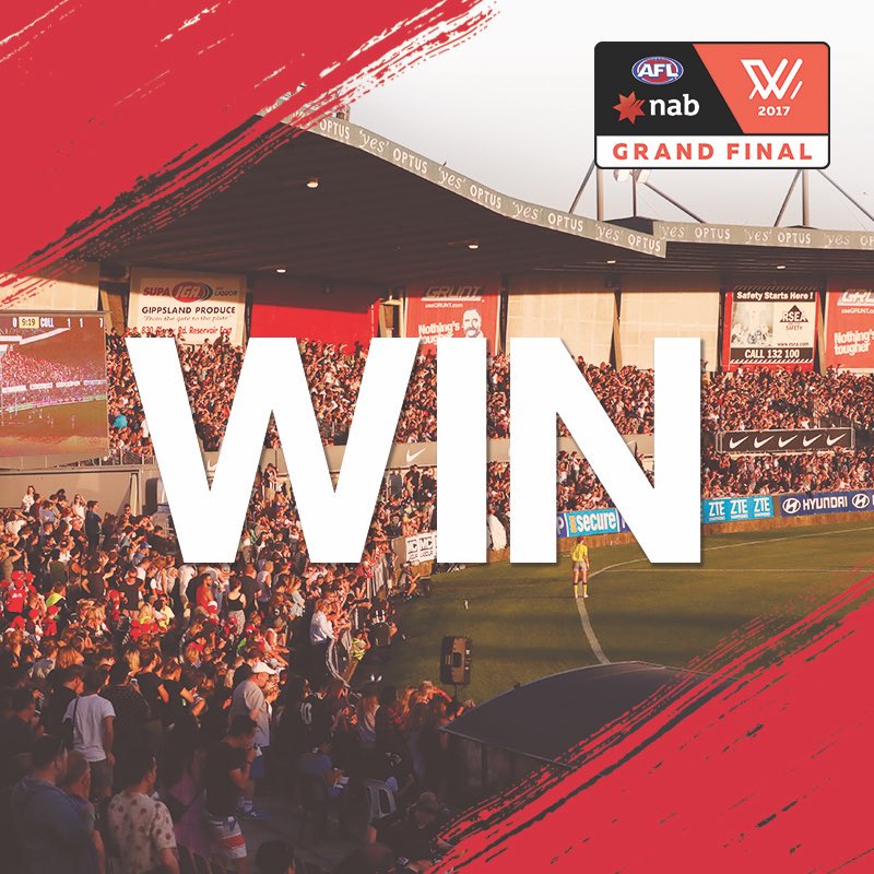 Now is your chance to score VIP access to the NAB AFL Women’s Grand Final! #BecauseYoureStrong facebook.com/19467746728429…