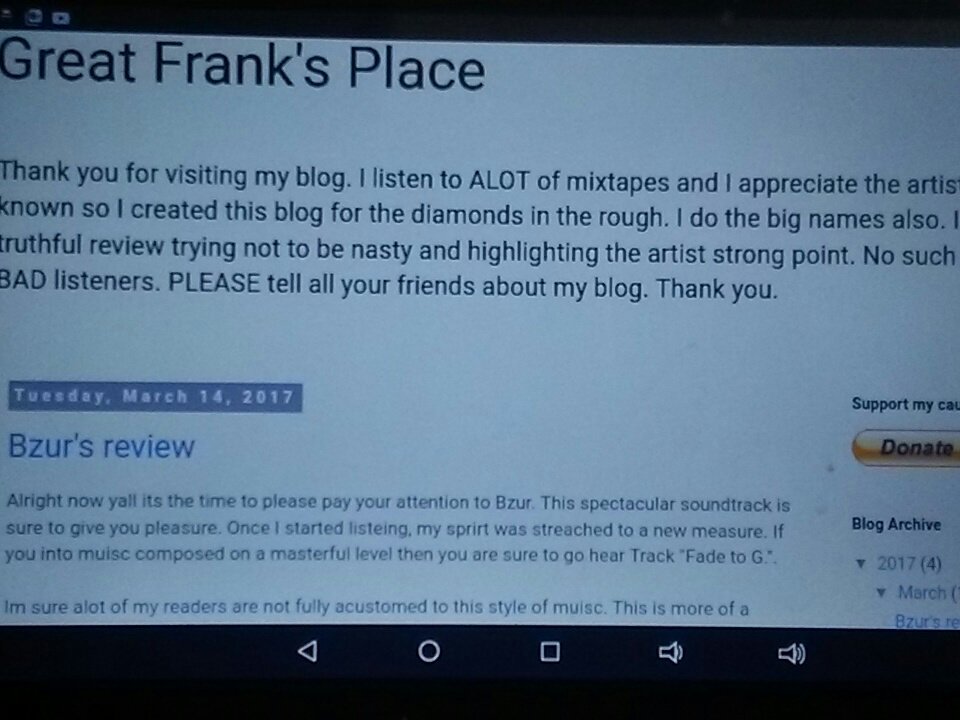 BloggerFrank87's tweet image. I just wrote a review on @bzurmusic 
CHECK IT OUT!!!  

GREATFRANKSPLACE.COM