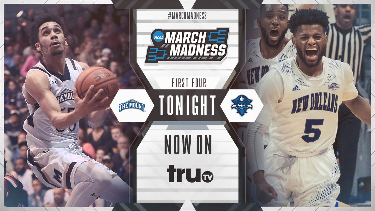 MarchMadnessMBB's tweet photo. Let's tip things off!

#MarchMadness officially begins with Mt. St. Mary's vs New Orleans in the #FirstFour.

Watch: https://t.co/hjOcqdJLPj https://t.co/ZUYV7CuJR0