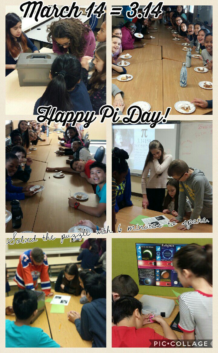 stepherski's tweet photo. Happy #PiDay! Solved our @breakoutEDU with 6 minutes to spare! #mathchat #ThinkLikeEinstein https://t.co/KHyIodqvaF