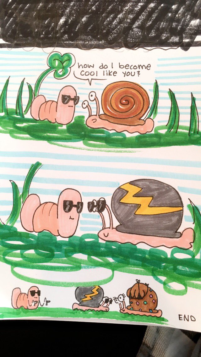 thecoolestworm's tweet photo. Support your friends in following their dreams #comic #funny #coolworm https://t.co/6VD2Wke9gb