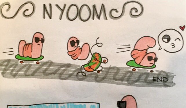 thecoolestworm's tweet photo. Sick flip, yo #comic #funny #coolworm #sk8ordie https://t.co/DiMmfc3pMG
