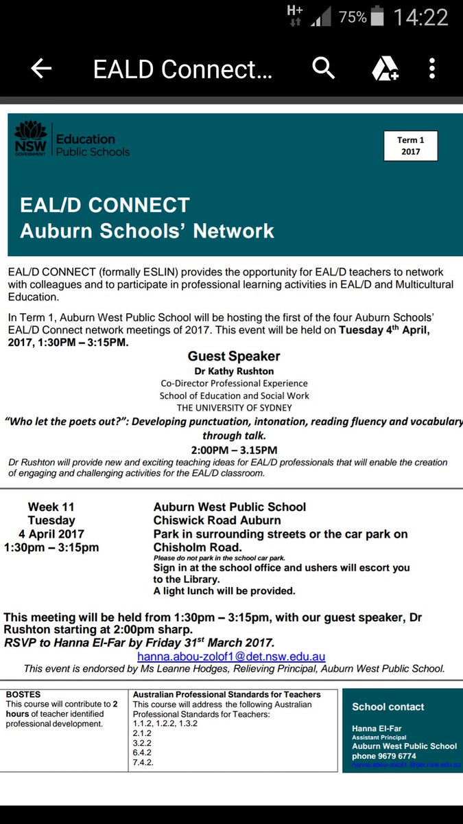 helfar85's tweet photo. If you are interested in attending EALD network mtg, please read the flyer and email me. Don't miss out! @AuburnWestPS @_leanne_h https://t.co/UHG2EJomIG