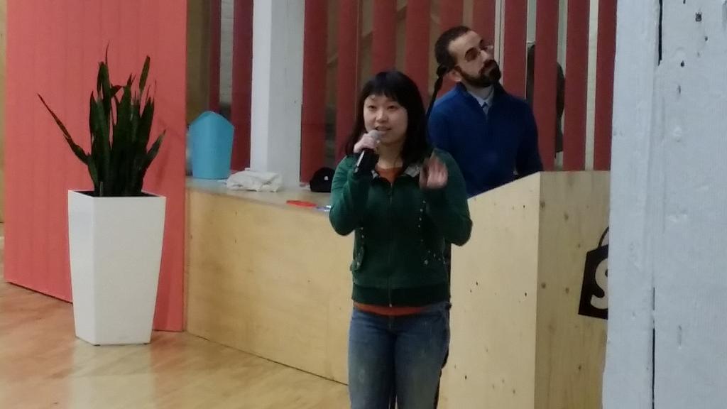 EngHumber's tweet photo. Kate Zen from @sketchtoronto (+New York) about the Hackbridge initiative for student job readiness #civictechto https://t.co/GTYSKXX7YP