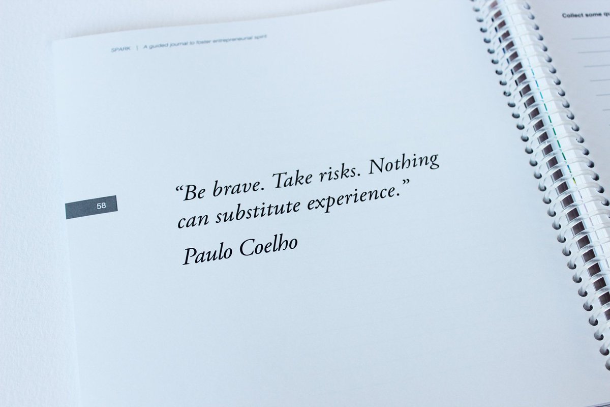 theseedpod's tweet photo. Be brave. Take risks. Nothing can substitute experience - Paul Coelho #quotes #motivation #EntrepreneurialSpirit https://t.co/QbLmeAsjvt