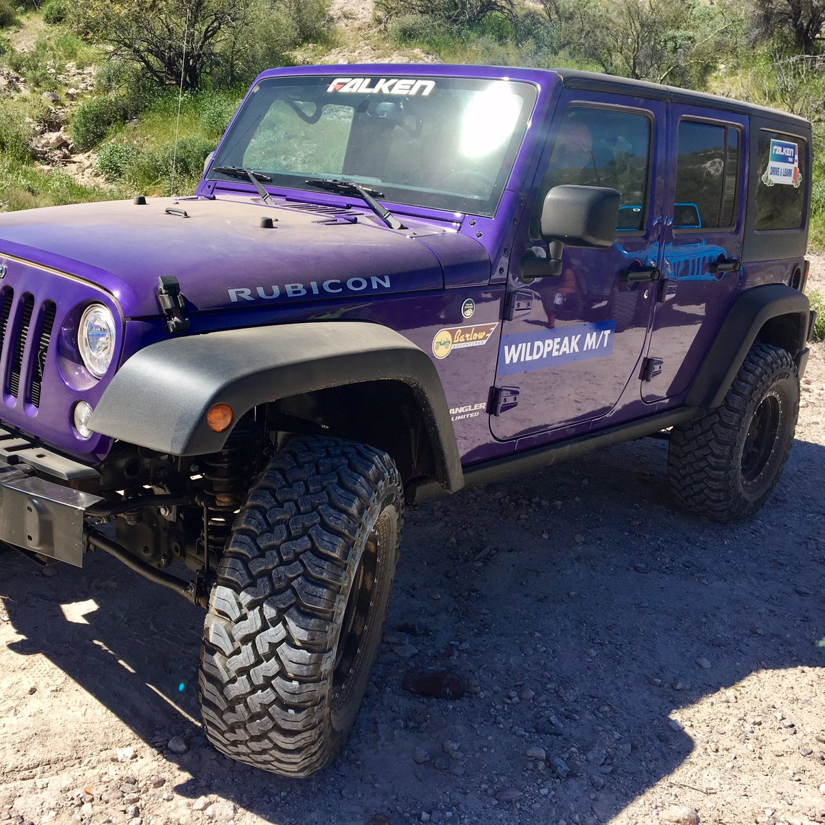 FalkenTire's tweet photo. .@Jeep #WranglerJK 's sporting every color of the rainbow &amp; Wildpeak #FalkenTires. @BarlowAdventure @Jeep_Tweets @JeepWorld #Falkenspotting https://t.co/Keq17OfYPO