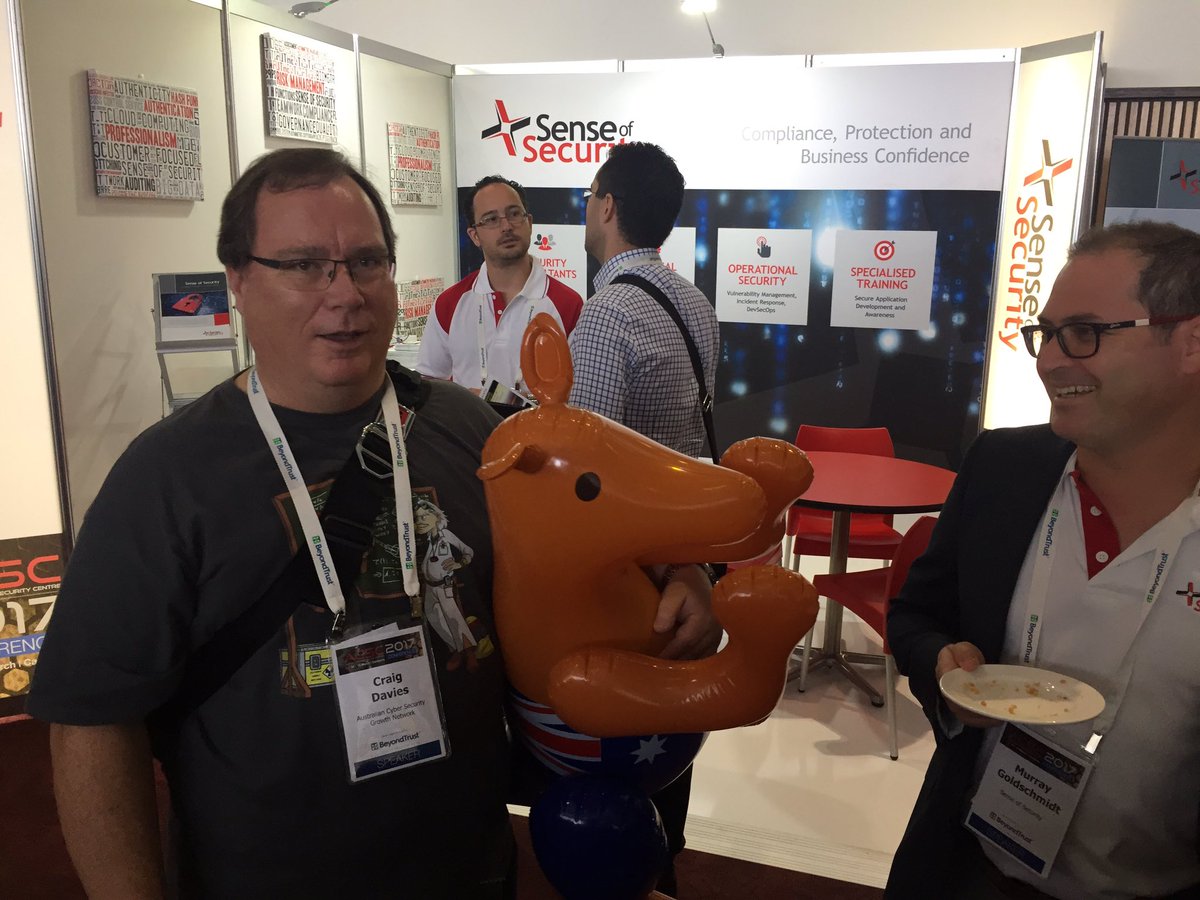 ITsecurityAU's tweet photo. Visited by the #CyberRoo at #2017acsc 👍 https://t.co/NjMm3cOGm6