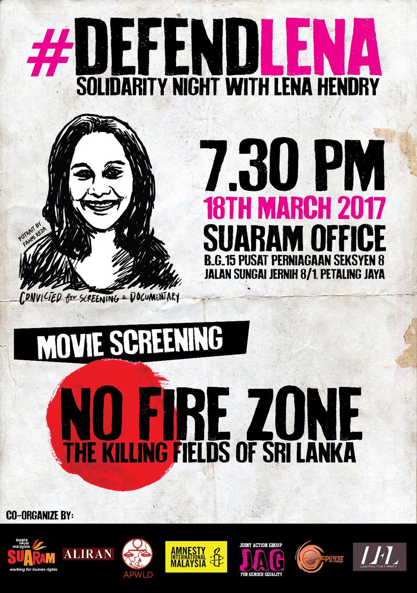 Can screening a documentary on war crimes &amp; atrocities in Sri Lanka be a crime? #DefendLena
