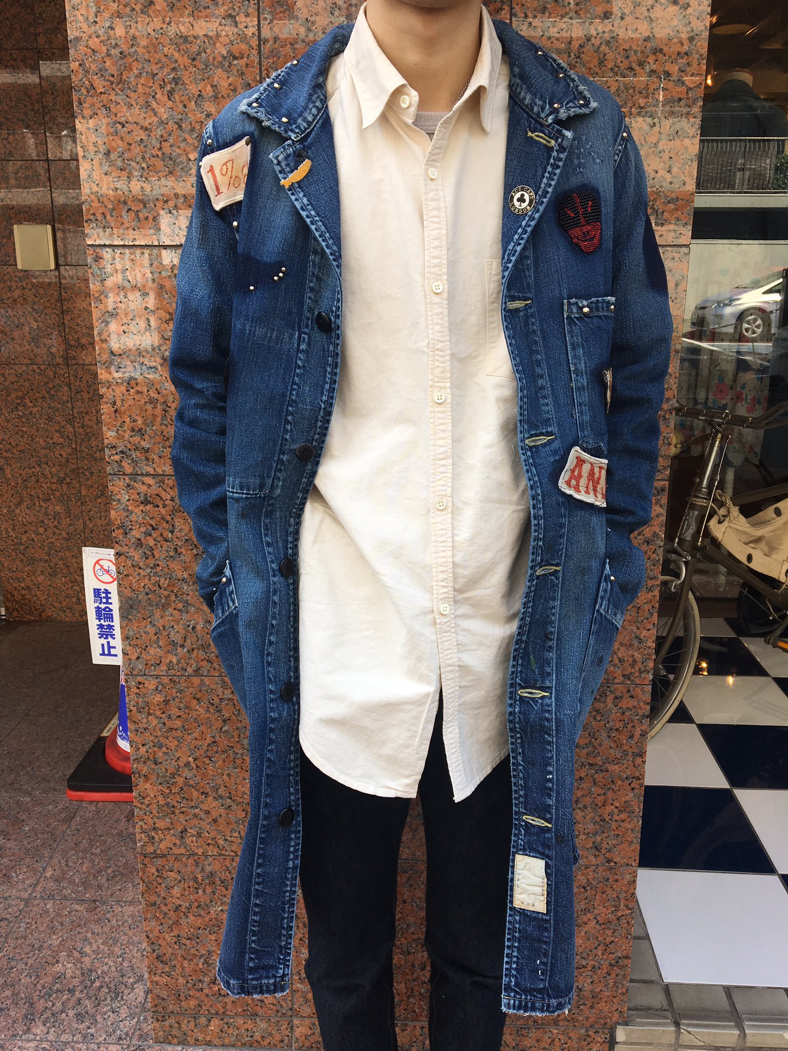 KAPITAL 8ozデニムショップコート サイズ3 キャピタル KAPITAL