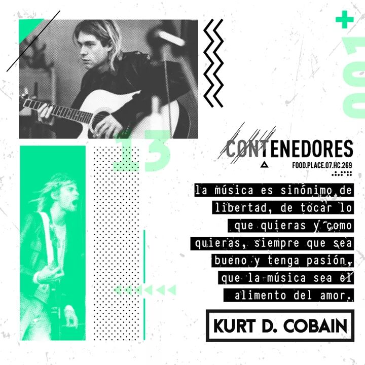 contenedoresfp's tweet photo. Que la #Música sea el alimento del #Amor.
#ArteparaSalvarelMundo
#Música #MusicLovers #Quotes #Frases #love #KurtCobain https://t.co/selNPUuCdG