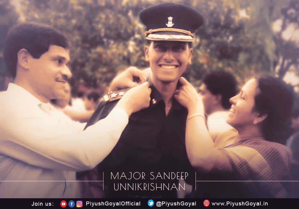 PiyushGoyal's tweet image. Tributes to Major Sandeep Unnikrishnan on his birth anniversary. His bravery and dedication live in our hearts and will inspire generations.