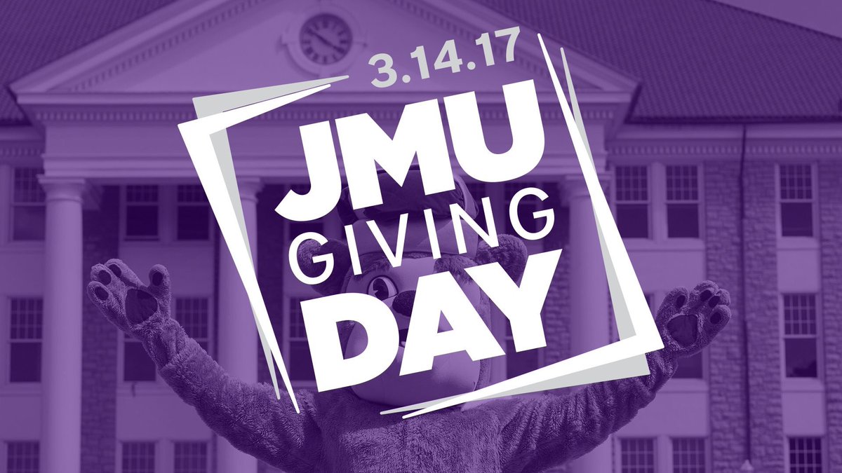 Still 2.5 hours left to donate! Head on over to givingday.jmu.edu to participate in #JMUGivingDay and contribute our alma mater!