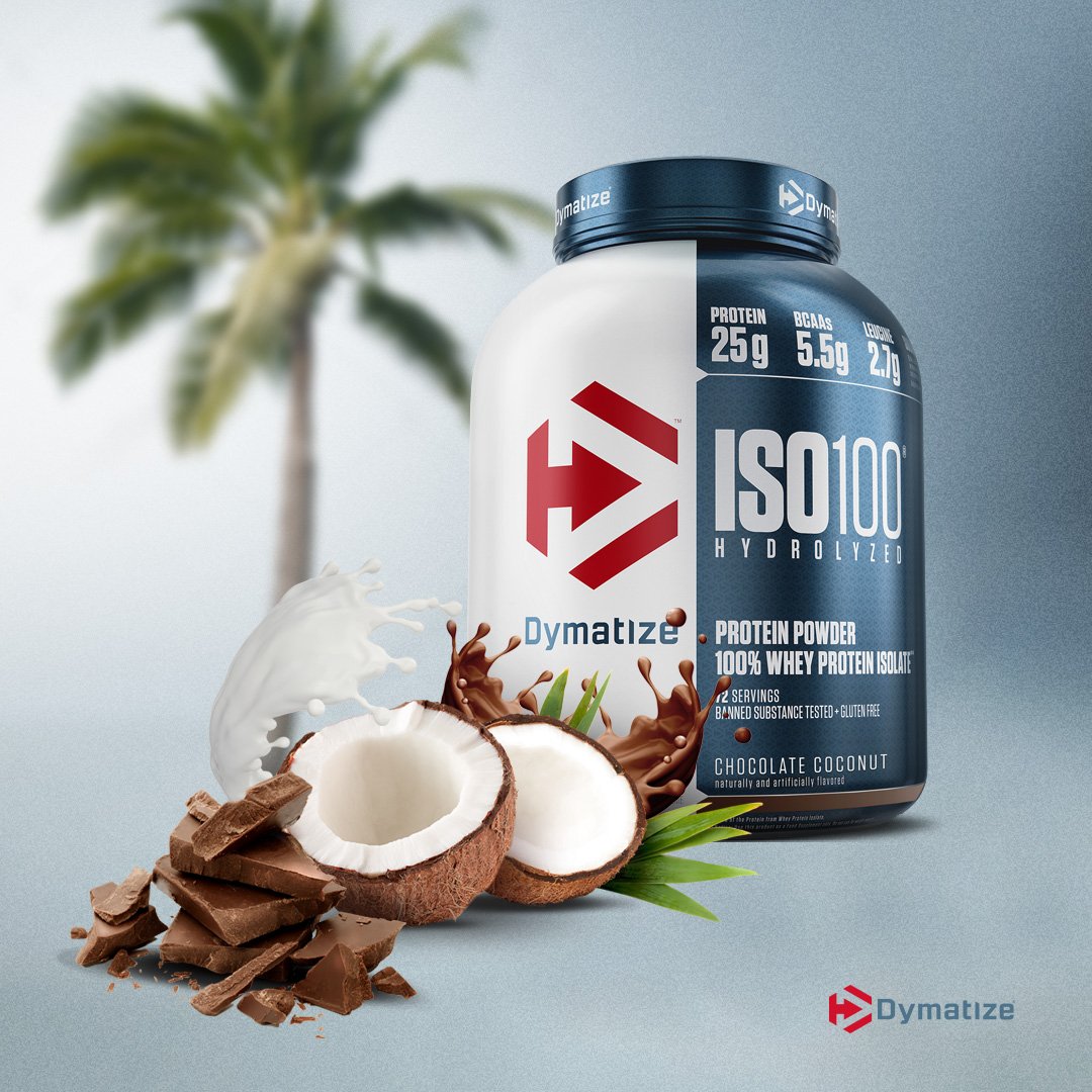dymatize's tweet photo. Only 4 HOURS LEFT to get 20% off Chocolate Coconut (&amp; all flavors/sizes) of Dymatize ISO100!  SHOP NOW! ---> https://t.co/oEj2mziqJU https://t.co/mTjrRrLxkt