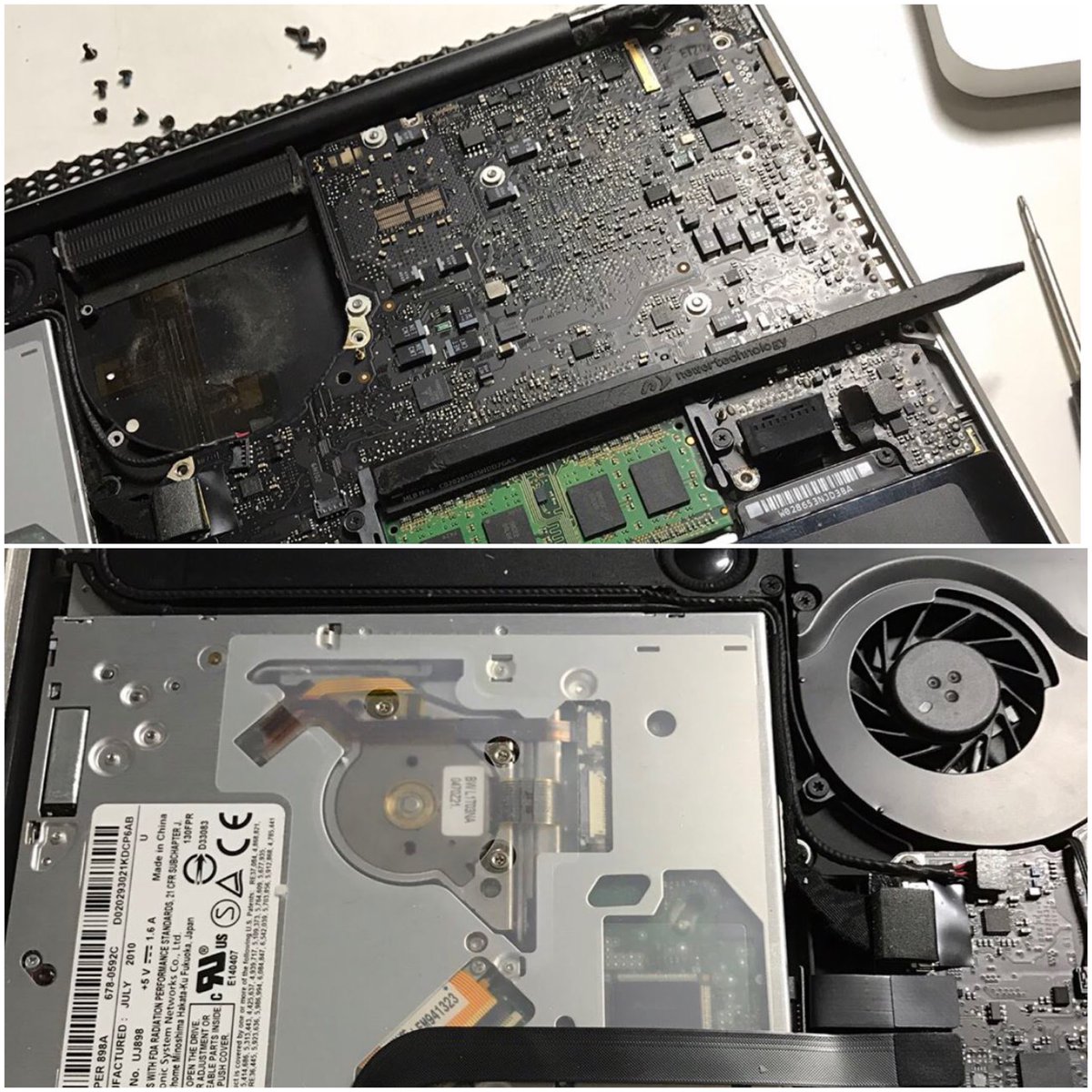 fixspotcomputer's tweet photo. Replaced a hard drive with SSD plus ganti fan replacement on this MacBook Pro .#apple #laptoprepairs #fixspotcomputer https://t.co/JGRGriqCHt