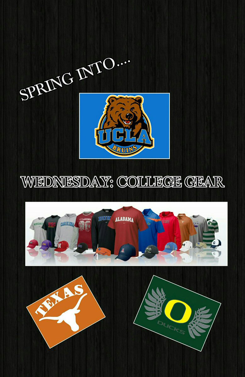 AtwaterFalcons's tweet image. Rep your favorite college gear tomorrow!! And remember Rally is Friday! #SpringWeek #FalconStrong