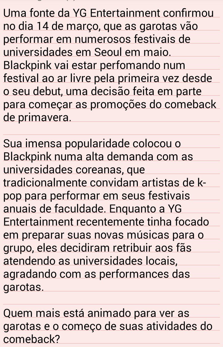 portalblackpink's tweet photo. [#INFO] 140317 - Notícias sobre o futuro do Blackpink 💘 https://t.co/fZFPnLGX2C