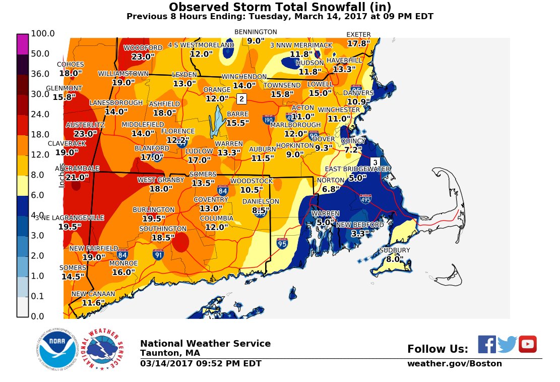 Latest snowfall map