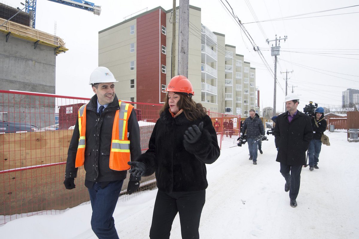 skyrisecities's tweet photo. #Edmonton's Parkdale housing complex toured by #Alberta Provincial Ministers. https://t.co/DwhZSHdSsf #YEGPoli #YEG #Development #YEGdt https://t.co/pGBaDTEsvW