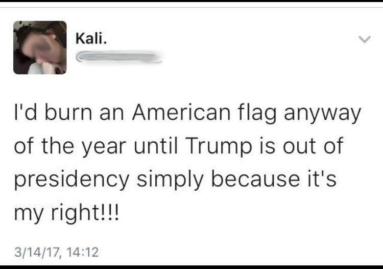 CloydRivers's tweet photo. Burnin' an American flag might be your right, but that doesn't make it right. Merica. https://t.co/kC0CU1fG6g
