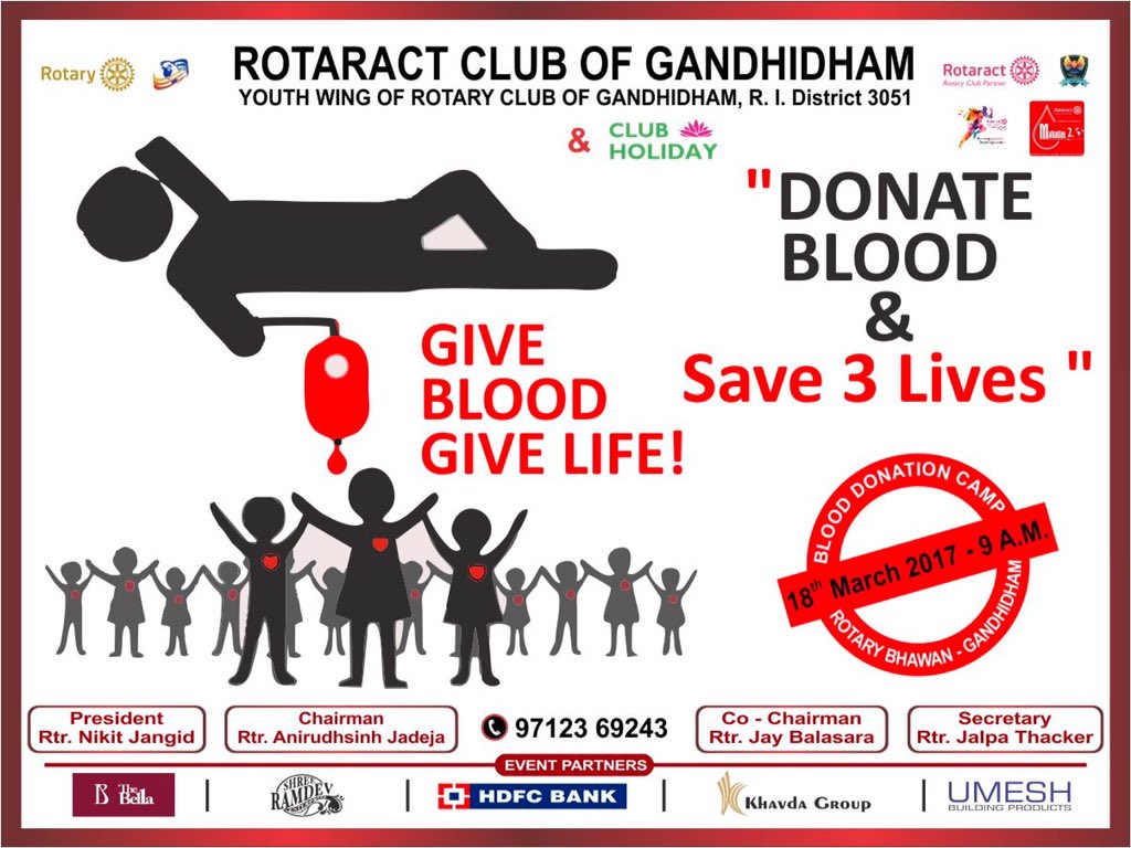 Rotaract3054's tweet photo. @rcgandhidham is gearing up for Mahadan 2.0
#Rotaract #Rotaract3051 https://t.co/MjukKBCa3w