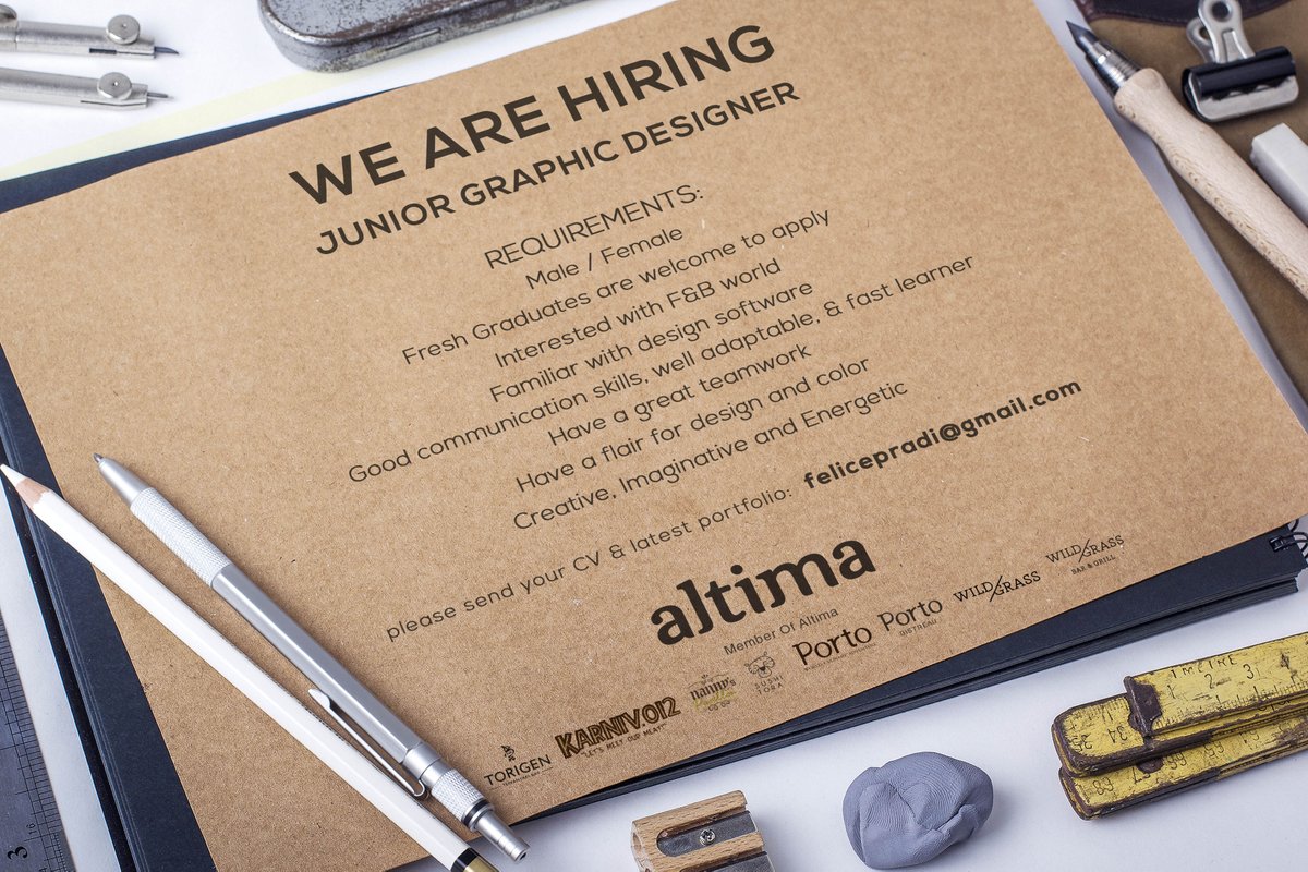 PT. ALTIMA sedang membuka #loker untuk posisi Junior Graphic Designer
Cc: <a href="/infobdg/">BANDUNG ᮘᮔ᮪ᮓᮥᮀ</a> <a href="/LokerBdg/">Lowongan Kerja Bdg</a> @Info_Loker <a href="/bursaloker/">Bursa Lowongan Kerja</a> <a href="/KabarLoker/">Info Loker</a> @LokerJabar
