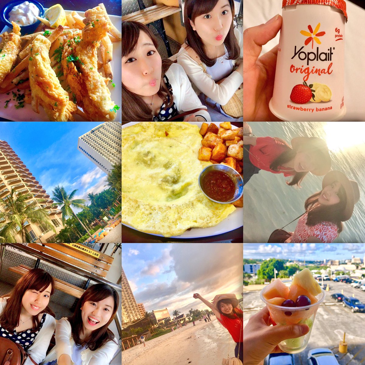 hinaaa_gon's tweet photo. 🌺ウシカバ旅行inグアム🌺
買い物しか頭にないゆうか
食べ物しか頭にないひな
お互いの得意分野が違ったからこそ、補い合って充実した～♡笑
まじ、いい旅やったわ( ¨̮ )✨ https://t.co/upMoucQOPY