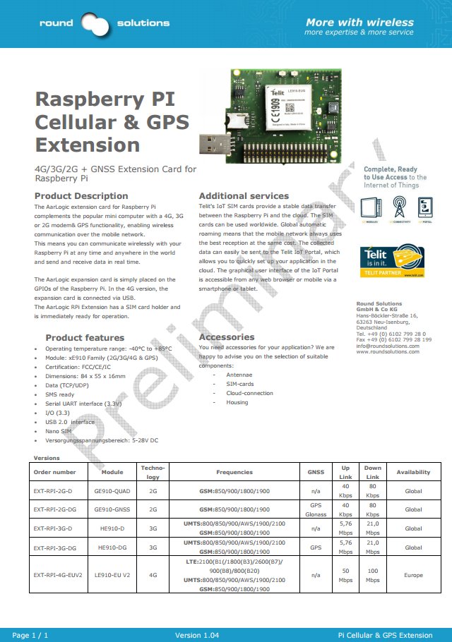 Roundsolutions's tweet image. Eveluate Round Solution new 4G/3G/2G + GNSS Extension Card for Raspberry Pi
#RaspberryPi #Pieday #RoundSolutions #ew17
