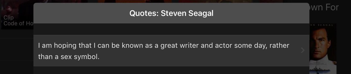 rdykhuizen's tweet photo. Wow, nice quote from Seagal jeans. @tomsegura @ChristinaP #MasterOfImprov https://t.co/LgIfp74X1H