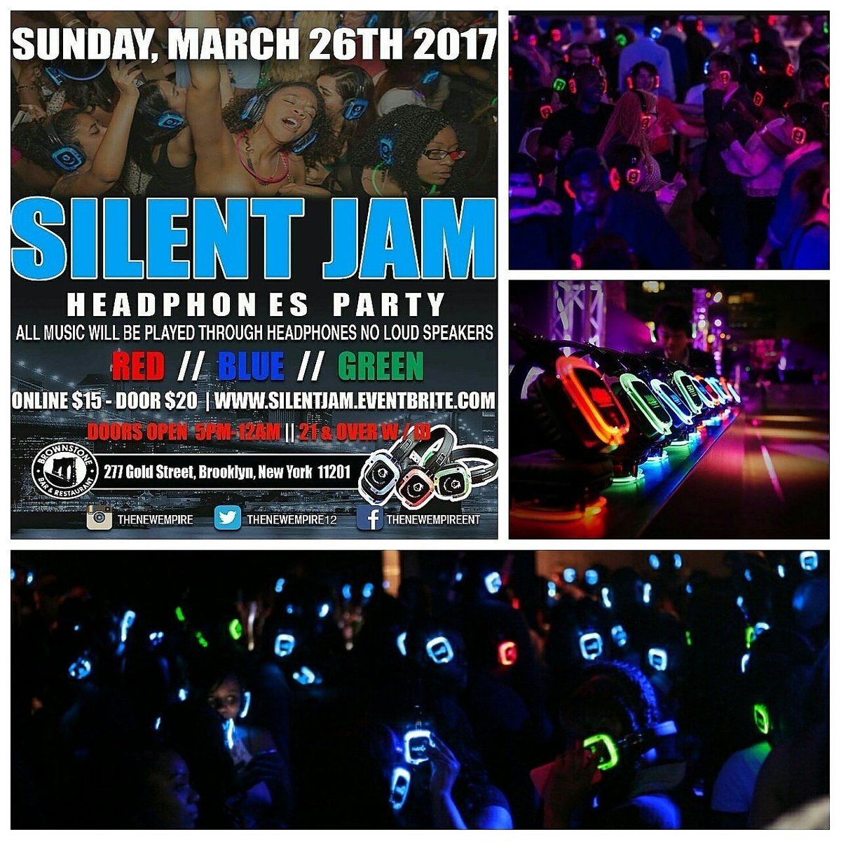 socaislife1's tweet photo. Get ready guys #silentjam #headphonesparty #sunday #march 26th #brooklyn #tristate #nyc #manyfaces #funday #music 
https://t.co/mMuTbLMBMG https://t.co/GsmaZ8gTrz