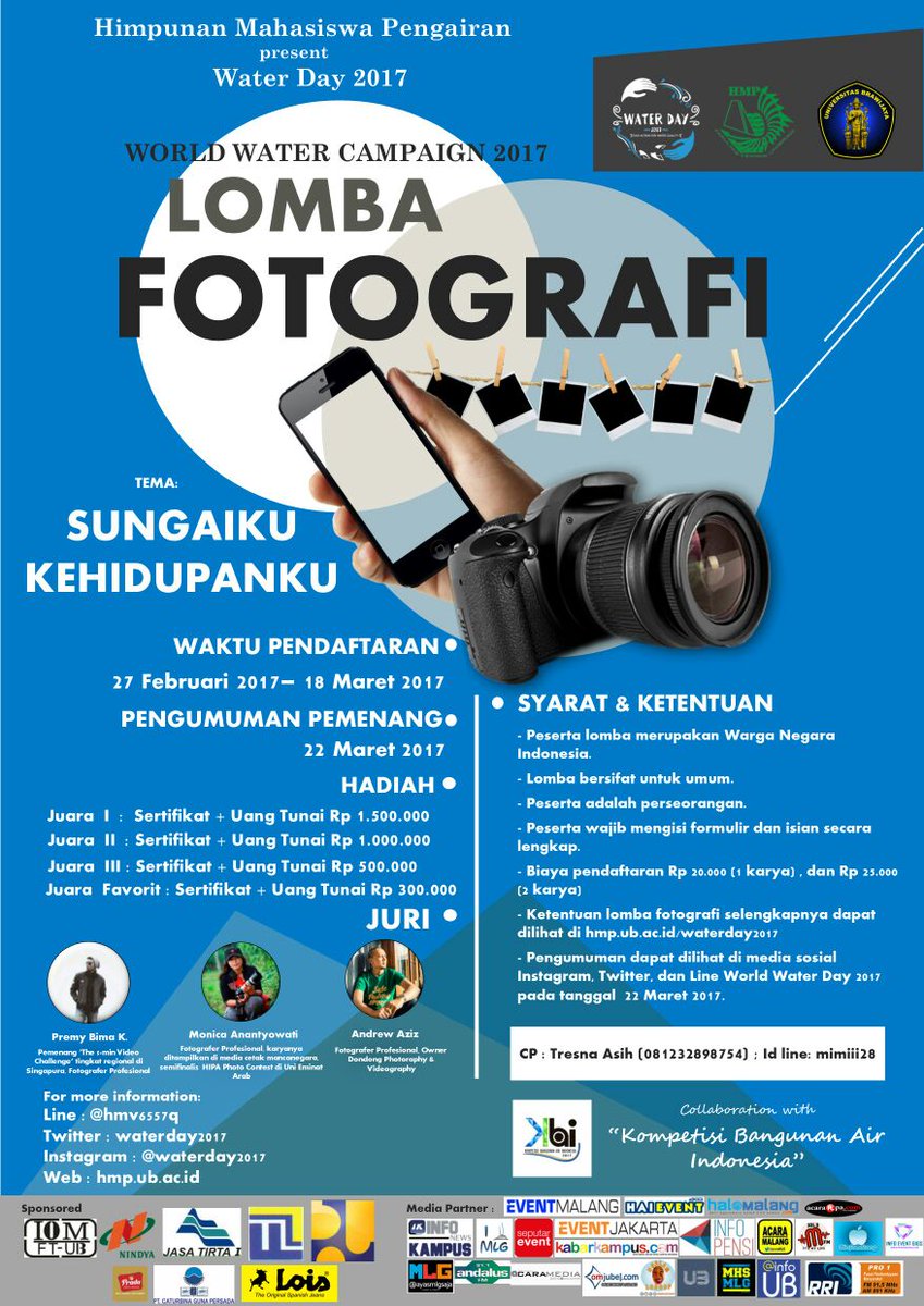 Ayo ikuti lomba fotografi "Sungaiku Kehidupanku"! Pendaftaran 27 feb-18 mar <a href="/waterday2017/">Water Day 2017</a> [Cp: line mimiii28]