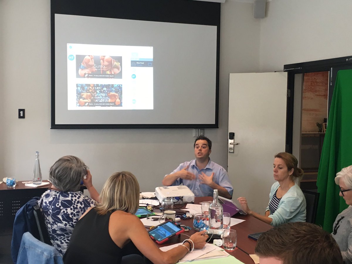 MyLearningTweet's tweet photo. Steve @iPadCatt taking us through @Seesaw such an amazing digital Portfolio and even more #iBasics https://t.co/Kr9loN0qcw